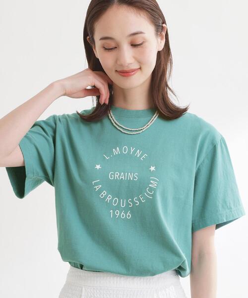Reflect(リフレクト)の「【REGENCY WORKS/Reflect別注カラーあり】サークルモチーフTシャツ(Tシャツ/カットソー・レディース・オフホワイト/グリーン・00)」の1枚目の写真