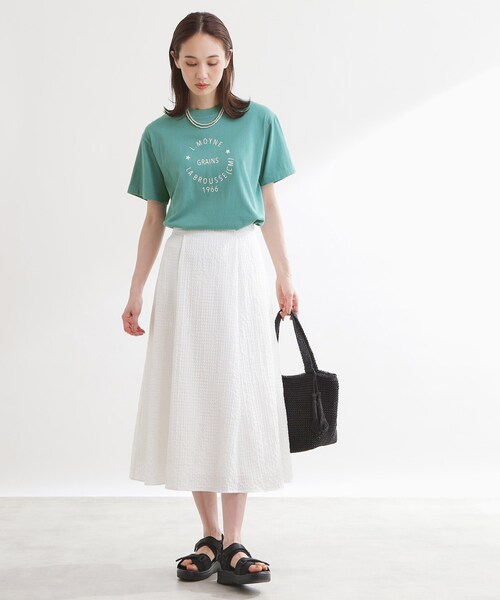 Reflect(リフレクト)の「【REGENCY WORKS/Reflect別注カラーあり】サークルモチーフTシャツ(Tシャツ/カットソー・レディース・オフホワイト/グリーン・00)」の13枚目の写真