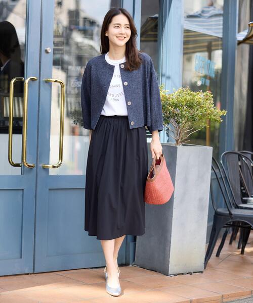 Reflect(リフレクト)の「【REGENCY WORKS/Reflect別注カラーあり】サークルモチーフTシャツ(Tシャツ/カットソー・レディース・オフホワイト/グリーン・00)」の7枚目の写真