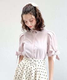 an another angelus（アンアナザーアンジェラス）の「袖口リボンシャツ/fint フィント（シャツ/ブラウス）」