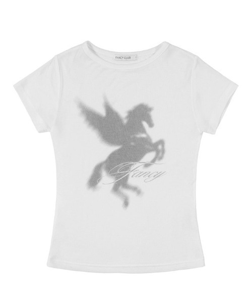 FANCY CLUB(ファンシークラブ)の「A'GEM/9 × .kom 『FANCY CLUB/ファンシークラブ』SHADOW PEGASUS TEE/シャドーペガサスTシャツ(Tシャツ/カットソー・レディース・ホワイト・FREE)」の7枚目の写真