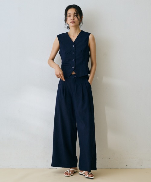 DRWCYS(ドロシーズ)の「バックレースジレセットアップ(セットアップ・レディース・ネイビー・LARGE/MEDIUM)」の6枚目の写真
