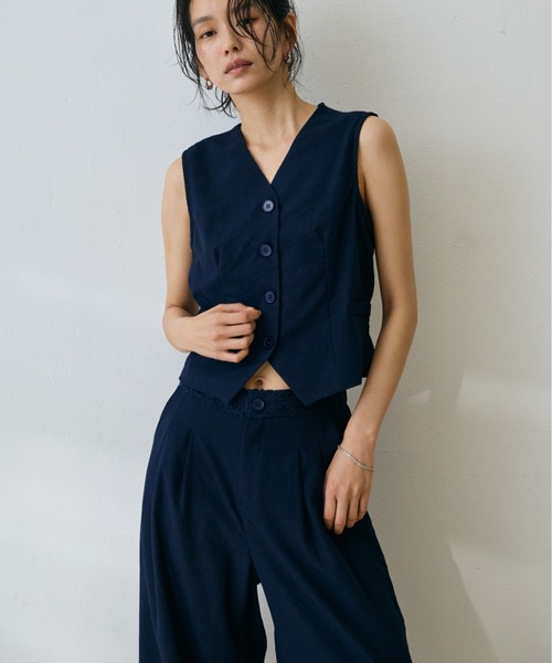 DRWCYS(ドロシーズ)の「バックレースジレセットアップ(セットアップ・レディース・ネイビー・LARGE/MEDIUM)」の9枚目の写真