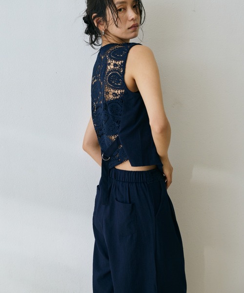 DRWCYS(ドロシーズ)の「バックレースジレセットアップ(セットアップ・レディース・ネイビー・LARGE/MEDIUM)」の10枚目の写真