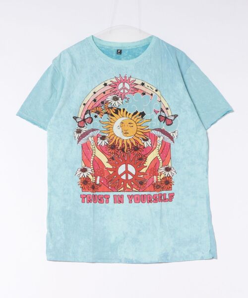 チャイハネ（チャイハネ）の「【チャイハネ】アシフロムメンズTシャツ（Tシャツ/カットソー・メンズ・グレー/ブルー・FREE）」の2枚目の写真