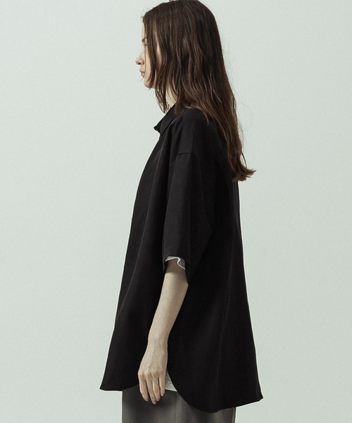SLICK(スリック)の「【SLICK/スリック】Linen Rayon Regular Shirt/リネンレーヨンレギュラーカラーシャツ(シャツ/ブラウス・メンズ・サックスブルー/ブラック/ブラウン・1/3/2)」の10枚目の写真