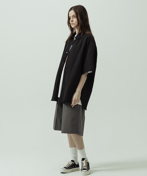 SLICK(スリック)の「【SLICK/スリック】Linen Rayon Regular Shirt/リネンレーヨンレギュラーカラーシャツ(シャツ/ブラウス・メンズ・サックスブルー/ブラック/ブラウン・1/3/2)」の15枚目の写真