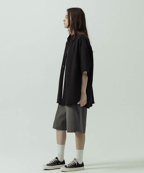 SLICK(スリック)の「【SLICK/スリック】Linen Rayon Regular Shirt/リネンレーヨンレギュラーカラーシャツ(シャツ/ブラウス・メンズ・サックスブルー/ブラック/ブラウン・1/3/2)」の16枚目の写真