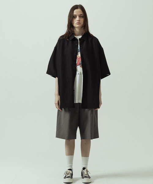 SLICK(スリック)の「【SLICK/スリック】Linen Rayon Regular Shirt/リネンレーヨンレギュラーカラーシャツ(シャツ/ブラウス・メンズ・サックスブルー/ブラック/ブラウン・1/3/2)」の19枚目の写真