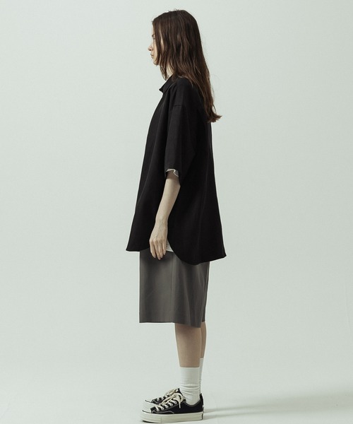 SLICK(スリック)の「【SLICK/スリック】Linen Rayon Regular Shirt/リネンレーヨンレギュラーカラーシャツ(シャツ/ブラウス・メンズ・サックスブルー/ブラック/ブラウン・1/3/2)」の21枚目の写真