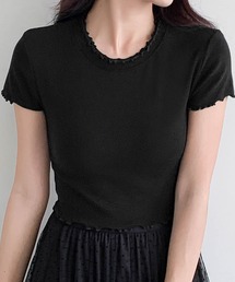 超ストレッチ!素材やわらかショート丈 Tシャツ