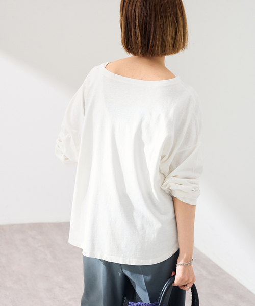 FRAMeWORK(フレームワーク)の「HEMP COTTON リングドット3WAY カーディガン(カーディガン/ボレロ・レディース・ホワイト/ブルー/ベージュ・FREE)」の4枚目の写真