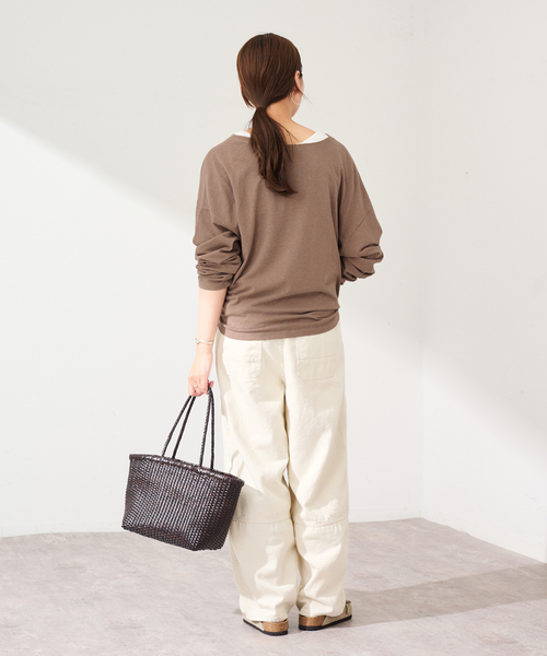 FRAMeWORK(フレームワーク)の「HEMP COTTON リングドット3WAY カーディガン(カーディガン/ボレロ・レディース・ホワイト/ブルー/ベージュ・FREE)」の8枚目の写真