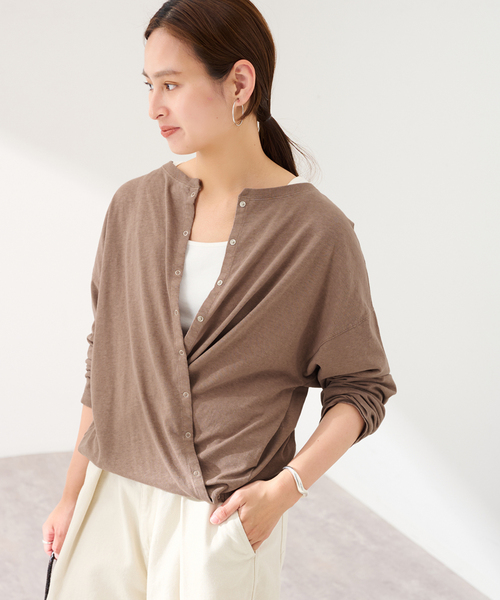 FRAMeWORK(フレームワーク)の「HEMP COTTON リングドット3WAY カーディガン(カーディガン/ボレロ・レディース・ホワイト/ブルー/ベージュ・FREE)」の9枚目の写真