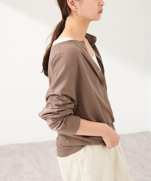 FRAMeWORK(フレームワーク)の「HEMP COTTON リングドット3WAY カーディガン(カーディガン/ボレロ・レディース・ホワイト/ブルー/ベージュ・FREE)」の11枚目の写真
