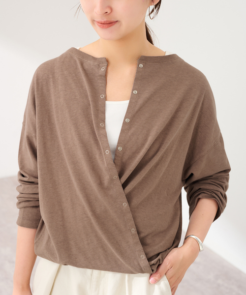 FRAMeWORK(フレームワーク)の「HEMP COTTON リングドット3WAY カーディガン(カーディガン/ボレロ・レディース・ホワイト/ブルー/ベージュ・FREE)」の13枚目の写真