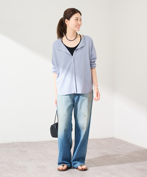 FRAMeWORK(フレームワーク)の「HEMP COTTON リングドット3WAY カーディガン(カーディガン/ボレロ・レディース・ホワイト/ブルー/ベージュ・FREE)」の15枚目の写真