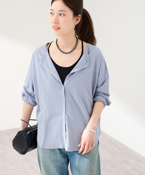 FRAMeWORK(フレームワーク)の「HEMP COTTON リングドット3WAY カーディガン(カーディガン/ボレロ・レディース・ホワイト/ブルー/ベージュ・FREE)」の18枚目の写真