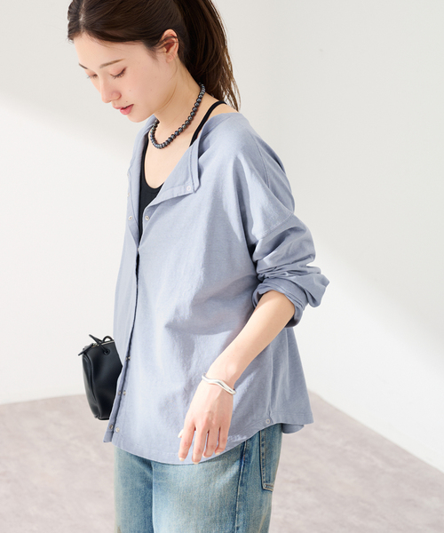 FRAMeWORK(フレームワーク)の「HEMP COTTON リングドット3WAY カーディガン(カーディガン/ボレロ・レディース・ホワイト/ブルー/ベージュ・FREE)」の19枚目の写真