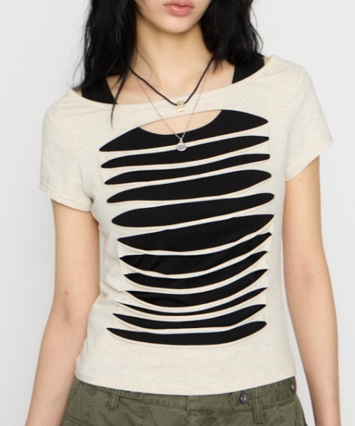CUTTING 2PIECE トップス（Tシャツ/カットソー）｜LAGUA GEM