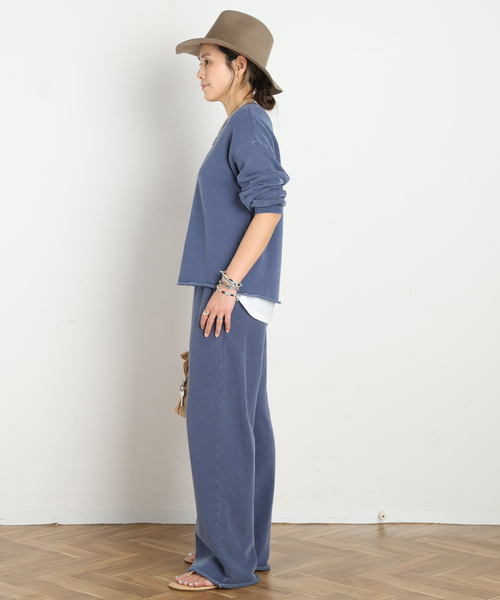 AP STUDIO(エーピーストゥディオ)の「【XIRENA/キセレナ】STRAIGHT SWEAT PANTS(スウェットパンツ・レディース・ブルー・38/36)」の5枚目の写真