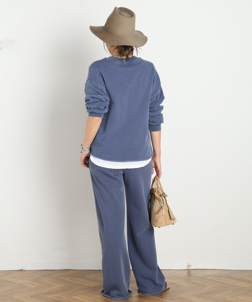 AP STUDIO(エーピーストゥディオ)の「【XIRENA/キセレナ】STRAIGHT SWEAT PANTS(スウェットパンツ・レディース・ブルー・38/36)」の6枚目の写真