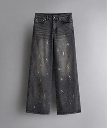 loose fit jeans 3color paint/ペイントパンツ/ルーズストレートパンツ/デニム/NVRFRGT