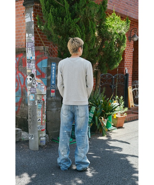 CONZ(コンズ)の「loose fit jeans 3color paint/ペイントパンツ/ルーズストレートパンツ/デニム/NVRFRGT(デニムパンツ・メンズ・インディゴブルー・3/2/1/4)」の11枚目の写真