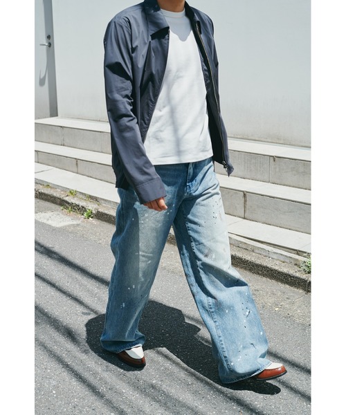 CONZ(コンズ)の「loose fit jeans 3color paint/ペイントパンツ/ルーズストレートパンツ/デニム/NVRFRGT(デニムパンツ・メンズ・インディゴブルー・3/2/1/4)」の16枚目の写真