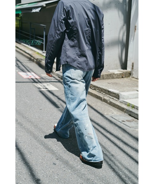 CONZ(コンズ)の「loose fit jeans 3color paint/ペイントパンツ/ルーズストレートパンツ/デニム/NVRFRGT(デニムパンツ・メンズ・インディゴブルー・3/2/1/4)」の17枚目の写真