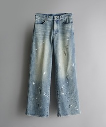 NVRFRGT（ネヴァーフォーゲット）の「loose fit jeans 3color paint/ペイントパンツ/ルーズストレートパンツ/デニム/NVRFRGT（デニムパンツ）」