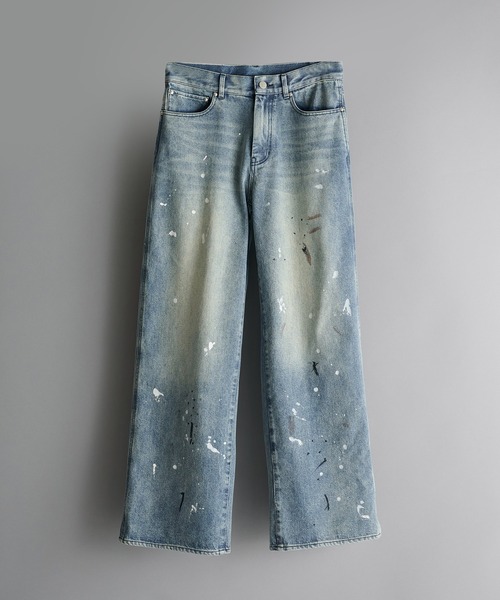 CONZ(コンズ)の「loose fit jeans 3color paint/ペイントパンツ/ルーズストレートパンツ/デニム/NVRFRGT(デニムパンツ・メンズ・インディゴブルー・3/2/1/4)」の8枚目の写真