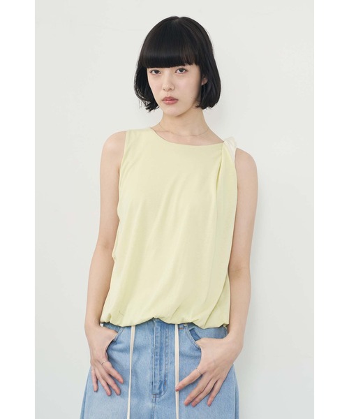 Limue（リミュ）の「ガーゼレイヤードトップス（Tシャツ/カットソー・レディース・イエロー/ホワイト・FREE）」の15枚目の写真