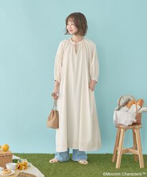 MOOMIN（ムーミン）の「【WEB限定】Moomin 刺繍スキッパーワンピース（シャツワンピース）」