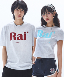 RAIMENT（レイメント）の「エッセンシャル RAI ロゴ ソリッド 半袖Tシャツ_ホワイトメランジ（Tシャツ/カットソー）」