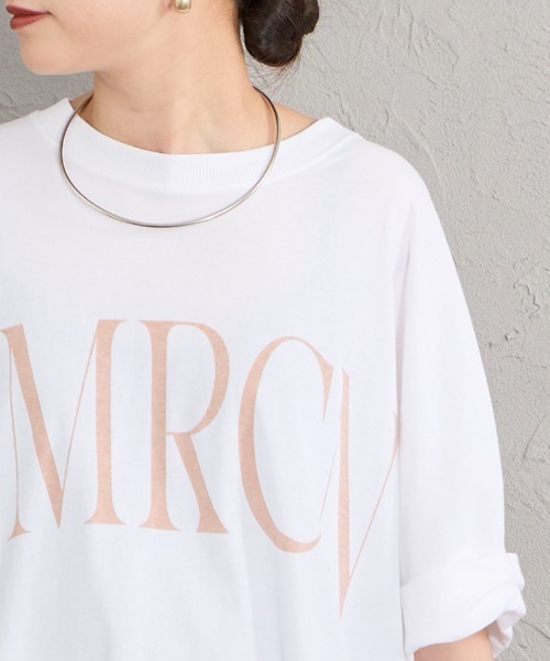 AMERICANA（アメリカーナ）の「【WEB限定】[Americana/アメリカーナ] AMRCN クロップド丈  ロールアッププリントTシャツ（Tシャツ/カットソー・レディース・ホワイト/ブラウン/ブラック・ONE SIZE）」の17枚目の写真