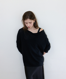 THE LILLE（ザ リル）の「Low Drape Summer Knit_Black（ニット/セーター）」