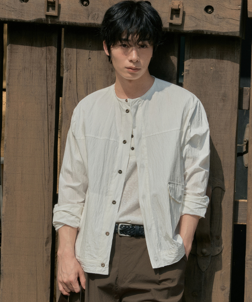WEDNESDAY OASIS(ウェンズデーオアシス)の「レトウォッシュドジャケット_ホワイト(WB6OT11)(その他アウター・メンズ・ホワイト・MEDIUM/LARGE)」の1枚目の写真