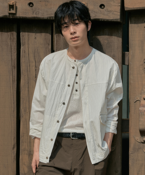 WEDNESDAY OASIS(ウェンズデーオアシス)の「レトウォッシュドジャケット_ホワイト(WB6OT11)(その他アウター・メンズ・ホワイト・MEDIUM/LARGE)」の3枚目の写真