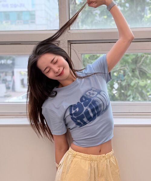 1993STUDIO(1993スタジオ)の「W ウェーブスタジオ1993タイポTシャツ (8色)(Tシャツ/カットソー・レディース・グレー/ブルー/ブラック/ホワイト/ライトグレー/ブラウン/レッド/イエロー・SMALL/MEDIUM)」の10枚目の写真