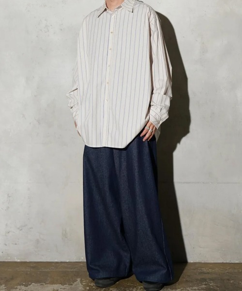 MAUI and Sons（マウイアンドサンズ）の「MAUI and Sons / マウイアンドサンズ SANTA MONICA WIDE DENIM サンタモニカワイドデニム 2026年 夏 夏服 秋服（デニムパンツ・メンズ・ブラック/インディゴブルー/ブルー・S/M/L）」の9枚目の写真