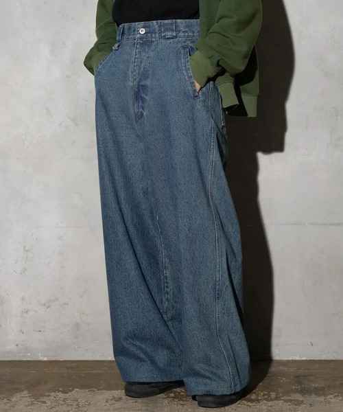 MAUI and Sons（マウイアンドサンズ）の「MAUI and Sons / マウイアンドサンズ SANTA MONICA WIDE DENIM サンタモニカワイドデニム 2026年 夏 夏服 秋服（デニムパンツ・メンズ・ブラック/インディゴブルー/ブルー・S/M/L）」の11枚目の写真