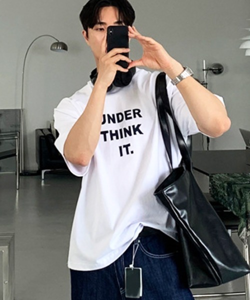 NOWLE(ノウル)の「【NOWLE】メッセージロゴ プリント クルーネック 半袖 Tシャツ(Tシャツ/カットソー・メンズ・オートミール/ホワイト・MEDIUM/X-LARGE/LARGE)」の18枚目の写真