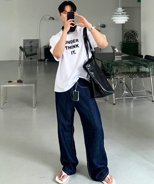 NOWLE(ノウル)の「【NOWLE】メッセージロゴ プリント クルーネック 半袖 Tシャツ(Tシャツ/カットソー・メンズ・オートミール/ホワイト・MEDIUM/X-LARGE/LARGE)」の14枚目の写真