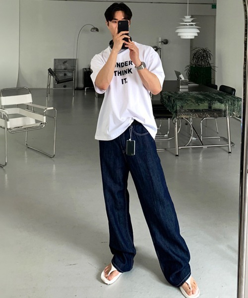 NOWLE(ノウル)の「【NOWLE】メッセージロゴ プリント クルーネック 半袖 Tシャツ(Tシャツ/カットソー・メンズ・オートミール/ホワイト・MEDIUM/X-LARGE/LARGE)」の15枚目の写真