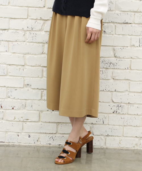 CIAOPANIC（チャオパニック）の「【Ciaopanic】T/PUジョーゼットガウチョパンツ（その他パンツ・レディース・ホワイト/ブラック/ベージュ/ネイビー・SMALL/MEDIUM）」の5枚目の写真