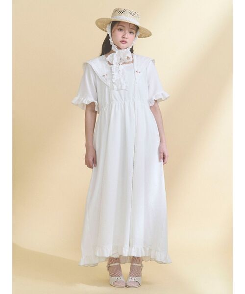 merry jenny(メリージェニー)の「靴下屋×merry jenny petit flowerレースアップソックス(ソックス/靴下・レディース・ピンク/ブラック/アイボリー・FREE)」の8枚目の写真