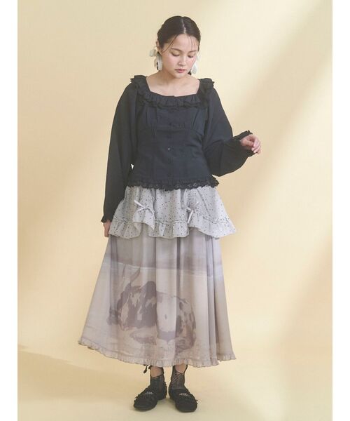 merry jenny(メリージェニー)の「靴下屋×merry jenny petit flowerレースアップソックス(ソックス/靴下・レディース・ピンク/ブラック/アイボリー・FREE)」の15枚目の写真