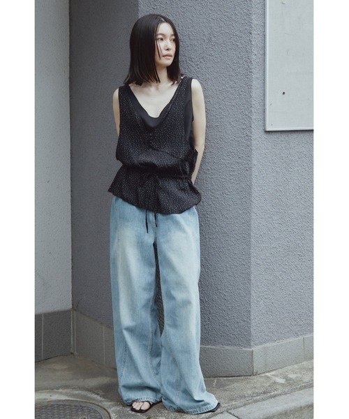 ANF.MUU(アンフムー)の「リンクルシアードットペプラムブラウス(シャツ/ブラウス・レディース・ブラック/ホワイト・FREE)」の11枚目の写真