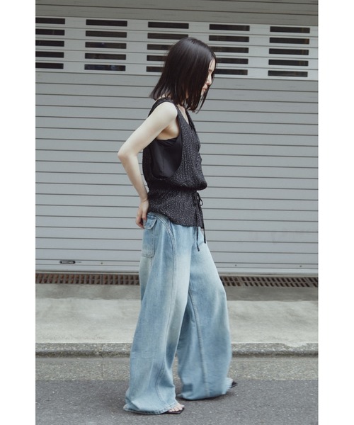 ANF.MUU(アンフムー)の「リンクルシアードットペプラムブラウス(シャツ/ブラウス・レディース・ブラック/ホワイト・FREE)」の10枚目の写真